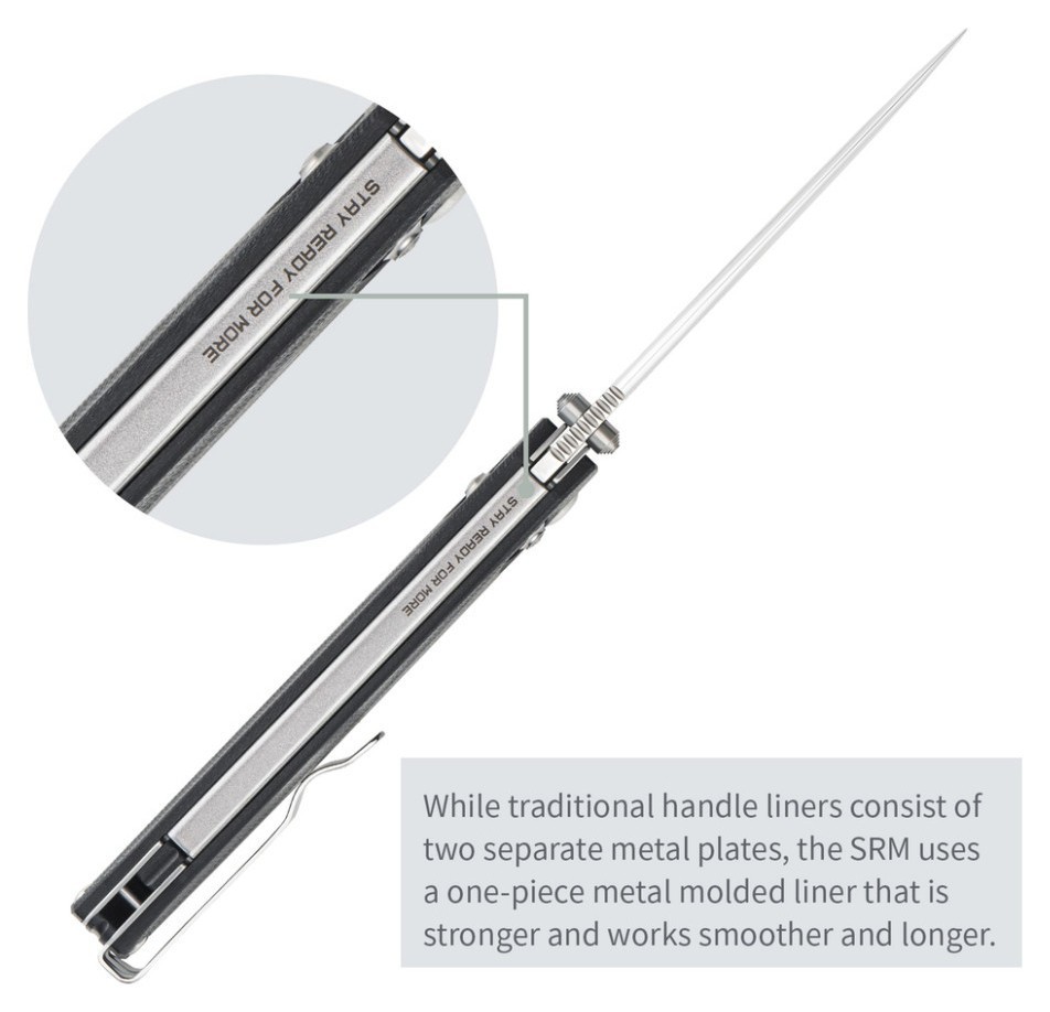 Ніж складаний SRM Terrier 258L-GB, чорний, укр, укр