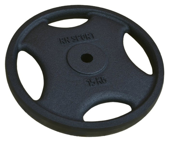 Блин (диск) RN-Sport 15 кг под гриф Ø25мм для штанги с Quatro хватом