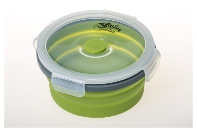 Контейнер TRAMP складний силіконовий з кришкою защіпкою 800мл UTRC-087, Оливковий