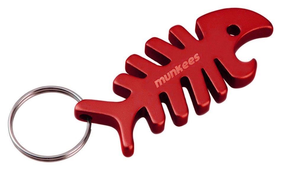 Munkees 3428 брелок-відкривачка Fish Bone red