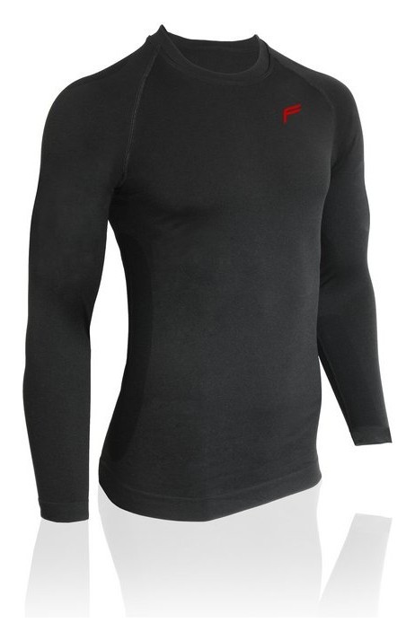Термобелье для взрослых: мужская кофта Fuse MEGALIGHT 240 HEAT LONGSHIRT MAN M Black