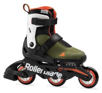 Роликовые коньки детские Rollerblade MICROBLADE FREE 3WD 28-32 (175-205мм) Military green/orange (07061900 V99)