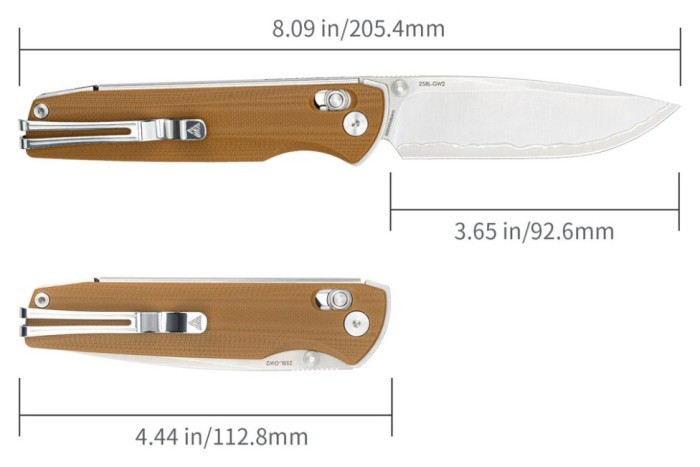 Нож складной SRM Terrier 258L-GW2, коричневый