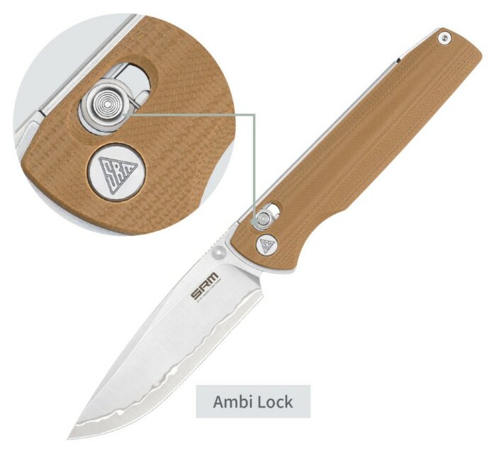 Нож складной SRM Terrier 258L-GW2, коричневый