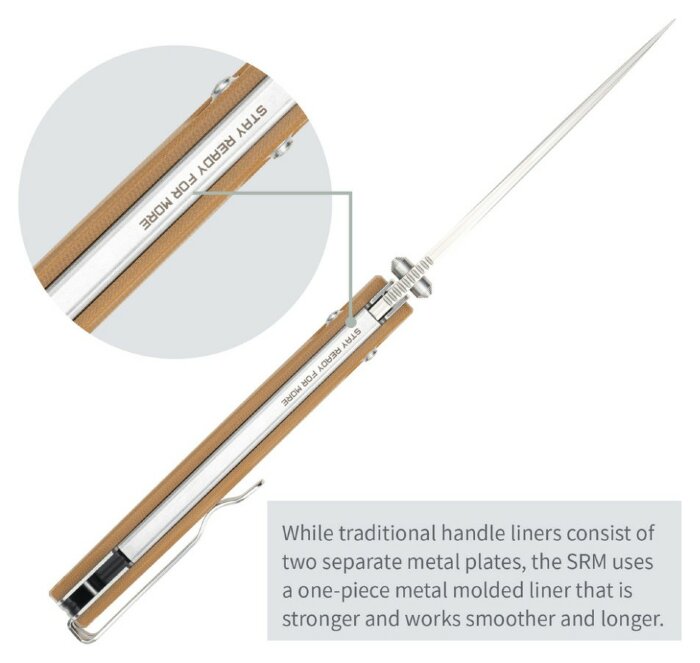 Нож складной SRM Terrier 258L-GW2, коричневый