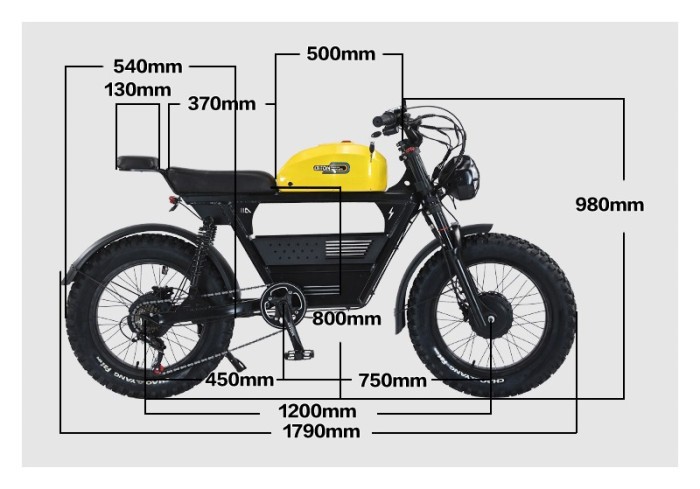 Електровелосипед Akez Tank Dual Motor (3000 Вт; 26 А*год; 48 В), колеса 20", з ручкою газу, чорний, укр, укр