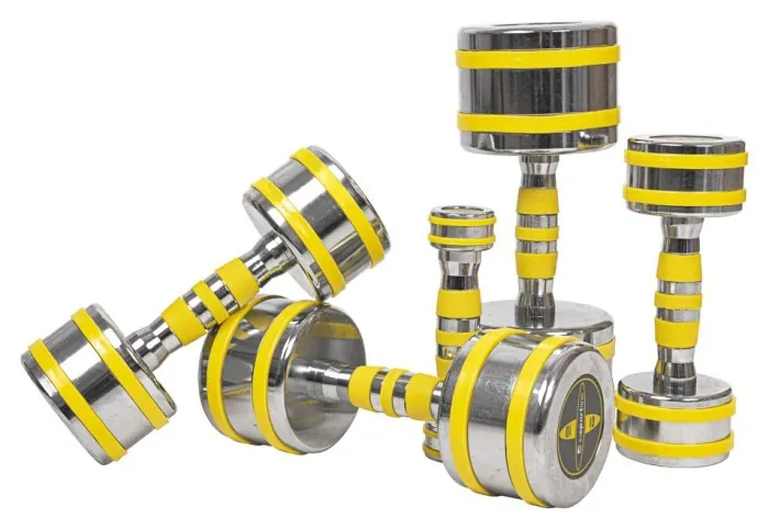 Гантель хромована inSPORTline Yellsteel 9 кг