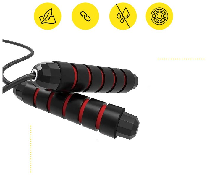 Скакалка скоростная для кроссфита Cornix Speed Rope Classic с отягощением XR-0354 Black/Red