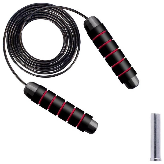 Скакалка скоростная для кроссфита Cornix Speed Rope Classic с отягощением XR-0354 Black/Red