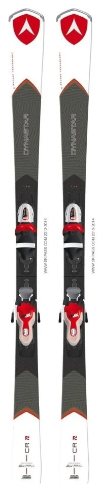 Лижі гірські (комплект) Dynastar CR 72 ECO+XPress 10 178см Сірий/білий/червоний (DACC401+FCCD037) O (178 см сірий, червоний, білий)