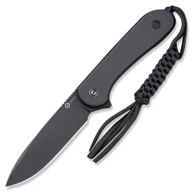 Нож фиксированный тактический Civivi Elementum, (10.1 см) D2/G10 черный