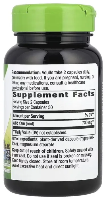 Wild Yam - 100 vcaps