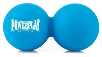 Массажный двойной мяч PowerPlay PP-4355 Silicone Lacrosse Peanut Ball (6.3*12.6см.) Синий