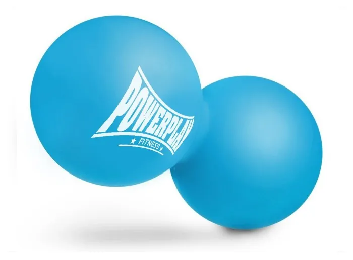 Массажный двойной мяч PowerPlay PP-4355 Silicone Lacrosse Peanut Ball (6.3*12.6см.) Синий