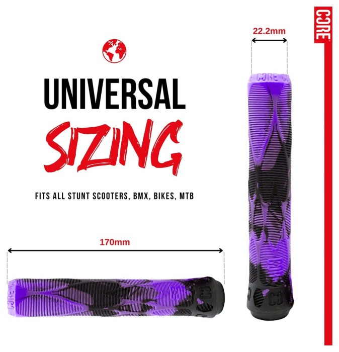 Гріпси для самокату CORE Skinny Boy Pro - Black, укр, укр