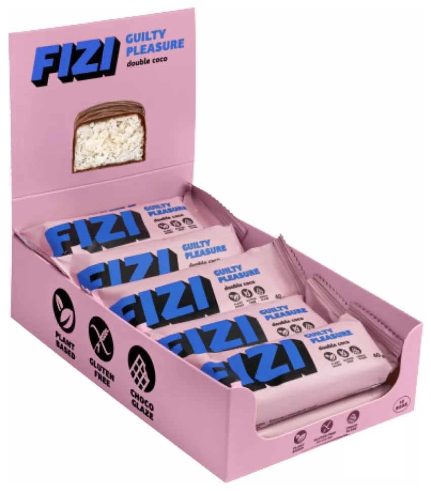 FIZI Chocolate Bar - 10х40g Double Coconut