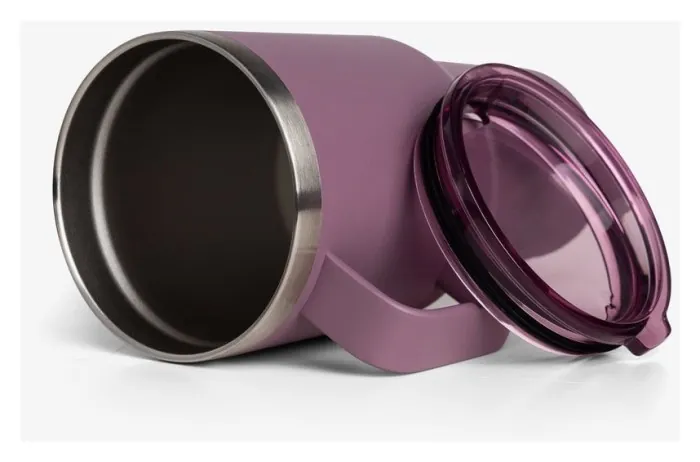 Термостакан (ізолована чашка) Bohtal із ручкою з нержавіючої сталі Tumbler Plum 900 ml
