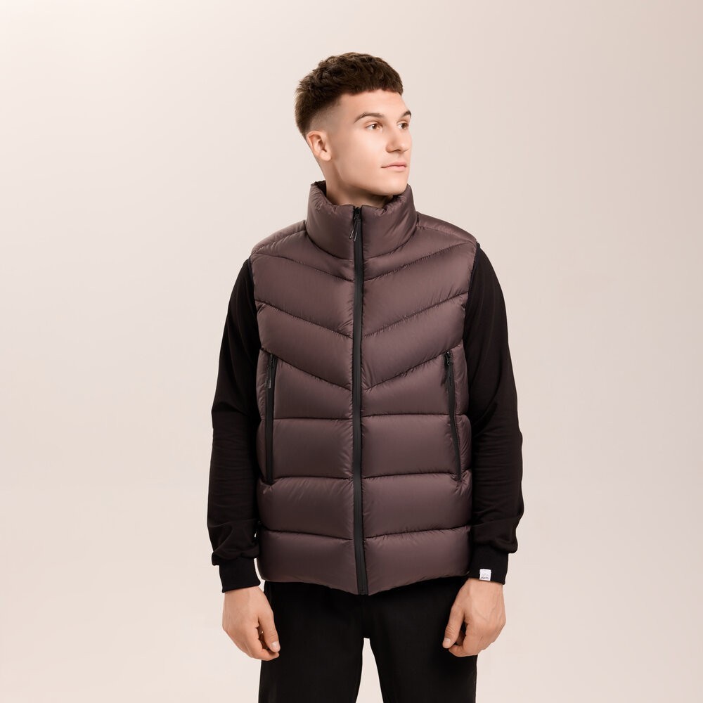 Мужская шоколадная жилетка Pobedov Puffer