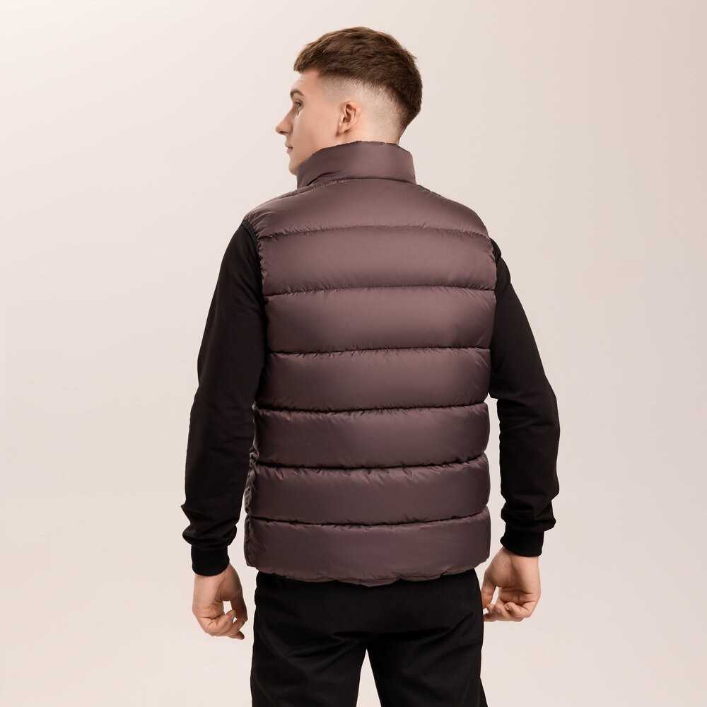 Мужская шоколадная жилетка Pobedov Puffer