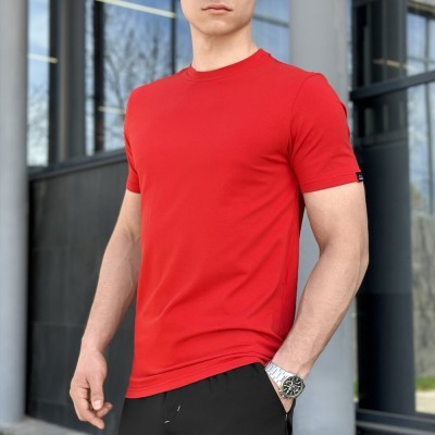 Мужская футболка хлопковая Pobedov Peremoga красная