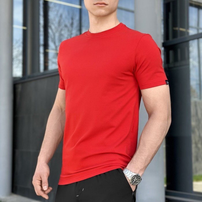 Мужская футболка хлопковая Pobedov Peremoga красная