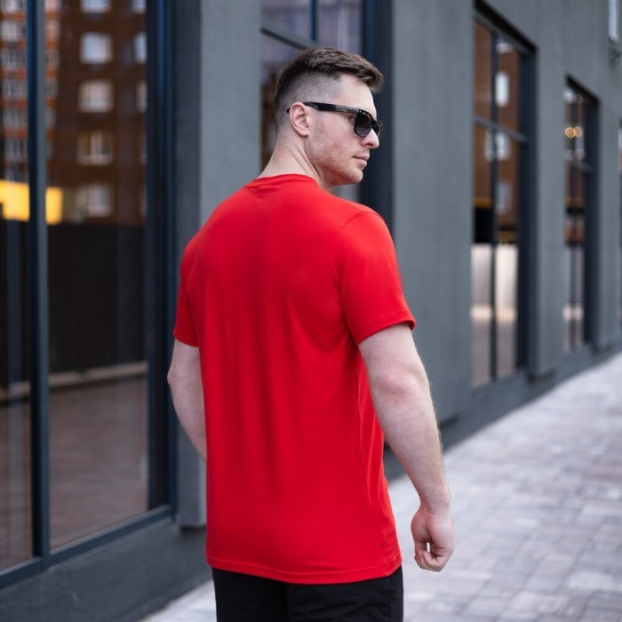 Мужская футболка хлопковая Pobedov Peremoga красная