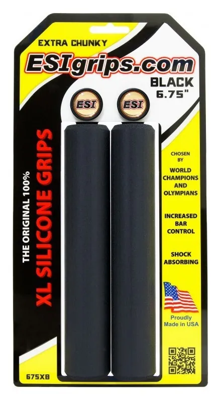 Гріпси ESI XL 6.75" Extra Chunky (чорні) (OBOD_675XB)