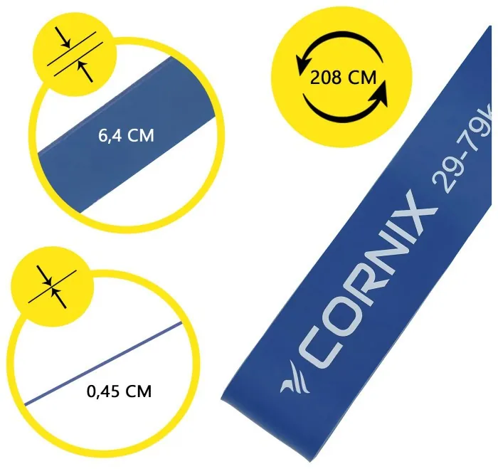 Еспандер-петля Cornix Power Band 64 мм 29-79 кг (резина для фітнесу та спорту) XR-0135