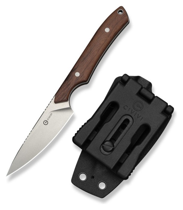Ніж фіксований кишеньковий Civivi High Grass Field Knife (7,4 см) 14C28N / Wood дерево з чохлом