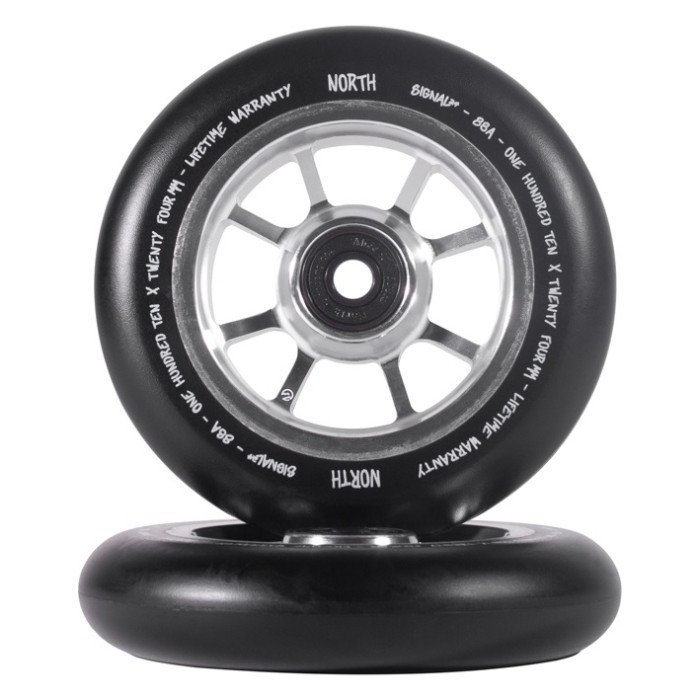 Колеса для трюкового самоката North Signal V2 Pro 110mm - Silver/Black, укр, укр