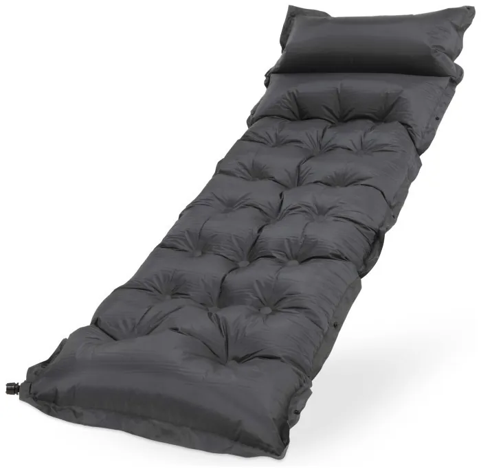 Килимок самонадувний Springos 193 x 66 x 3.5 см з подушкою PM053 Grey