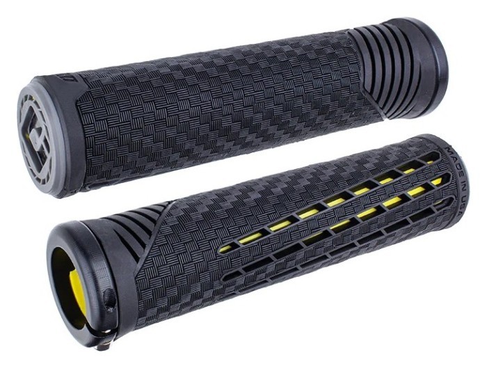 Грипси ODI CF Grip v2.1 Lock-On Black / Yellow, укр, укр