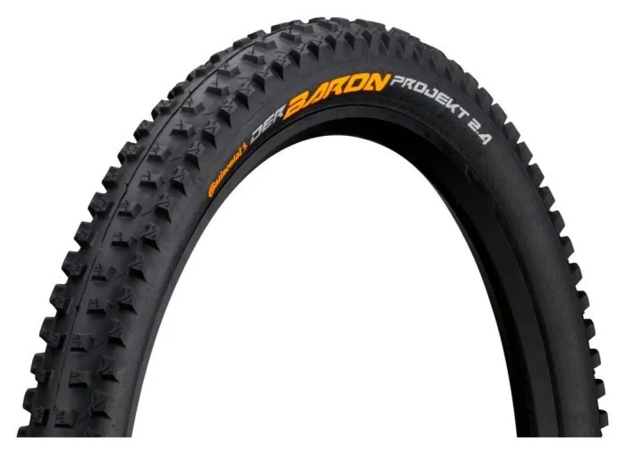 Покришка безкамерна Continental Der Baron Projekt, 27.5"x2.40, 60-584, чорна, складна, BlackChili, ProTection Apex, Skin, 950гр.