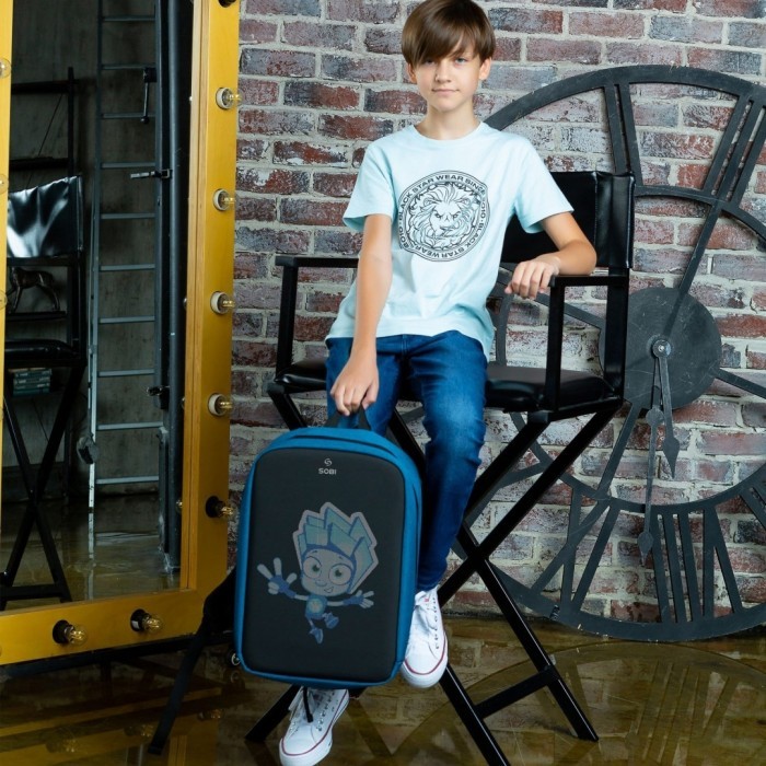 Рюкзак Sobi Pixel Max SB9703 Blue із LED екраном, укр, укр