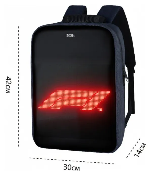 Рюкзак Sobi Pixel Max SB9703 Blue із LED екраном, укр, укр