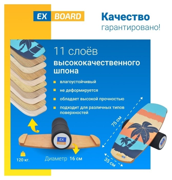 Балансборд Ex-board Wave, укр, укр