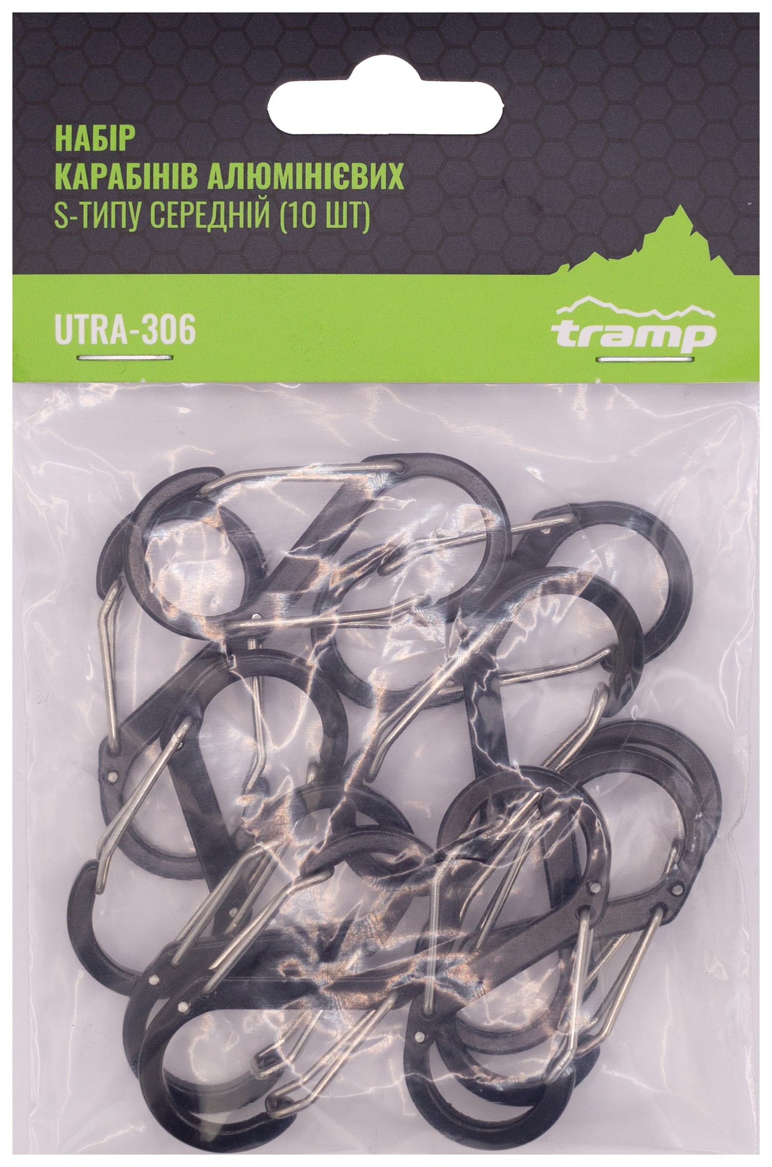 Набор алюминиевых карабинов Трамп S-типа средний UTRA-306 (10 шт)