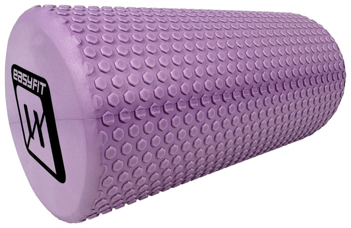 Масажний ролик EasyFit Foam Roller 30 см Бузковий
