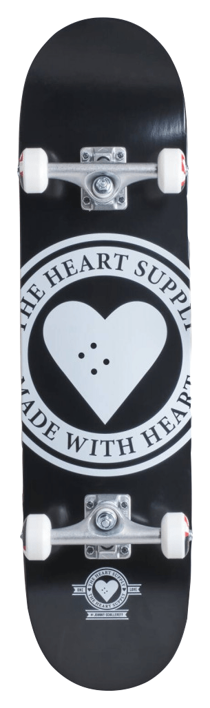 Скейтборд Heart Supply Logo Complete Skateboard (8", Badge Black)