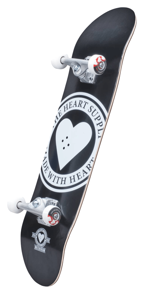 Скейтборд Heart Supply Logo Complete Skateboard (8", Badge Black)