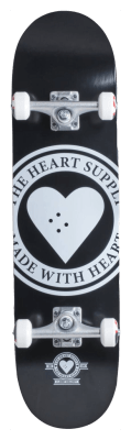 Скейтборд Heart Supply Logo Complete Skateboard (8", Badge Black)