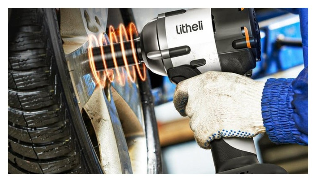 Аккумуляторный ударный гайковерт Litheli бесщеточный, питание от павербанка.