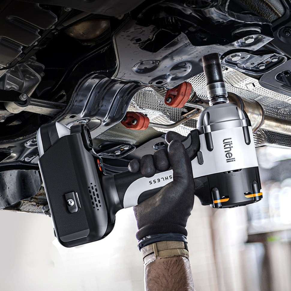 Аккумуляторный ударный гайковерт Litheli бесщеточный, питание от павербанка.