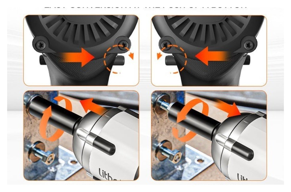 Аккумуляторный ударный гайковерт Litheli бесщеточный, питание от павербанка.