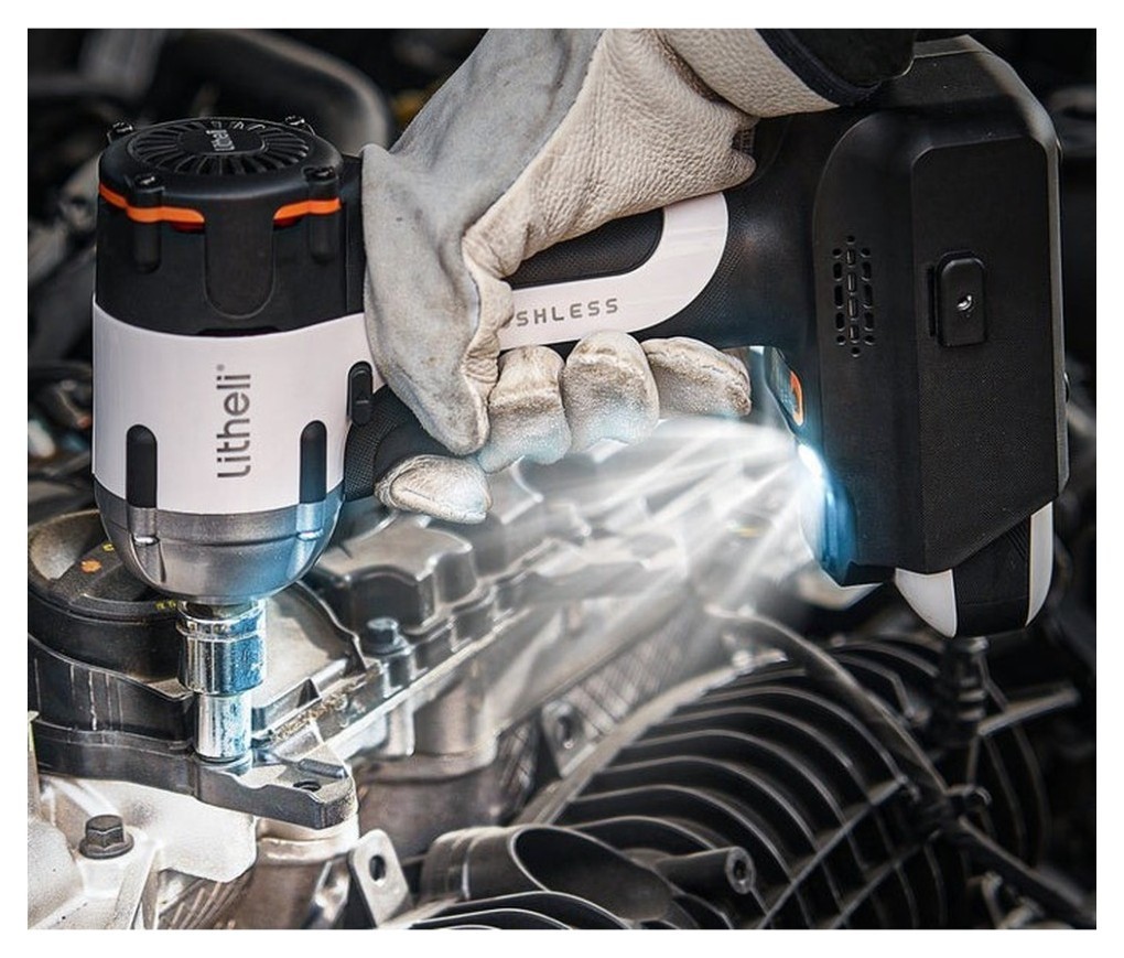 Аккумуляторный ударный гайковерт Litheli бесщеточный, питание от павербанка.