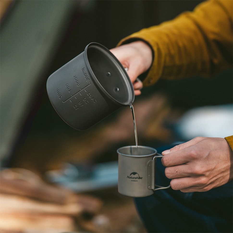 Набор посуды (2 кастрюли, 2 крышки) Naturehike NH18T018-G, алюминий