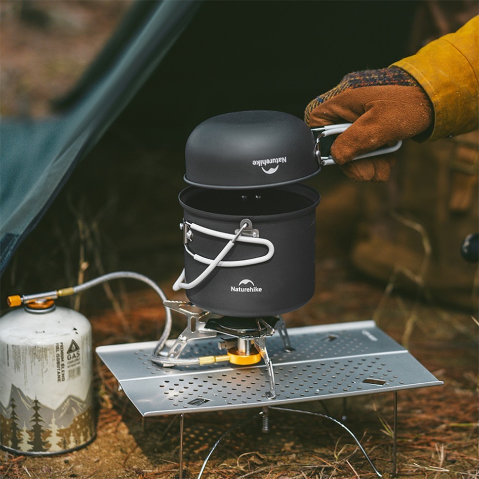 Набор посуды (2 кастрюли, 2 крышки) Naturehike NH18T018-G, алюминий