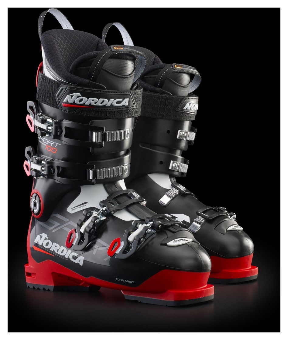 Черевики гірськолижні Nordica SPORTMACHINE 100 41 (265мм) Black/red/white (050R3001-WRH), укр, укр