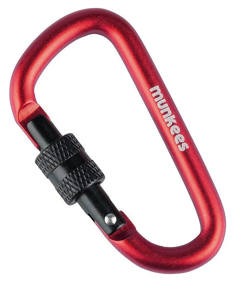 Munkees 3246 карабін D with Screw Lock 6 mm x 60 mm red (3246-RD)