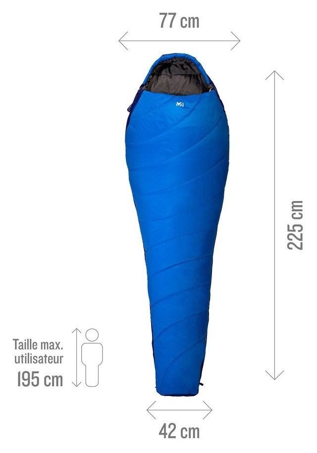 Мішок спальний Millet BAIKAL 750 LONG R 225 см Sky diver/ultra blue (MIC1073)